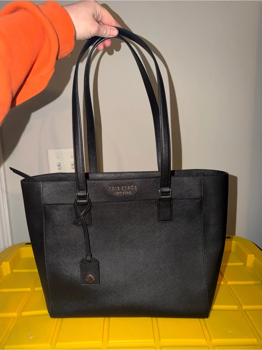 kate spade Black Saffiano Leather Laptop Tote